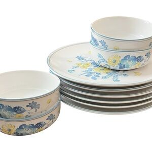 Noritake Progression GOOD TIMES Set Of 6 Dinner Plates & 4 Cereal Bowls  70-80’s